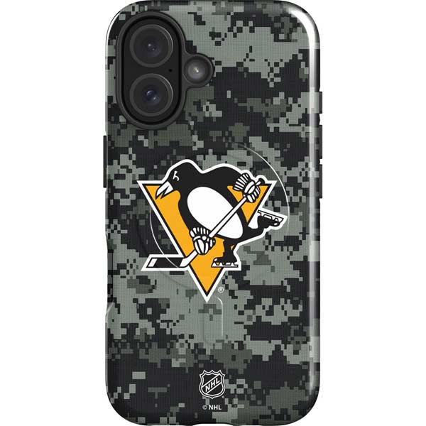 NHL Pittsburgh Penguins Camo iPhone 16 Magsafe Impact Case
