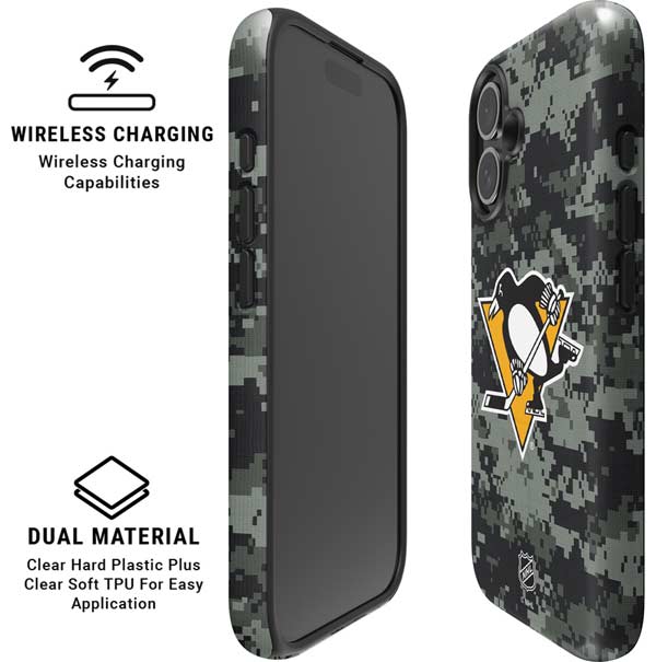 NHL Pittsburgh Penguins Camo iPhone 16 Magsafe Impact Case