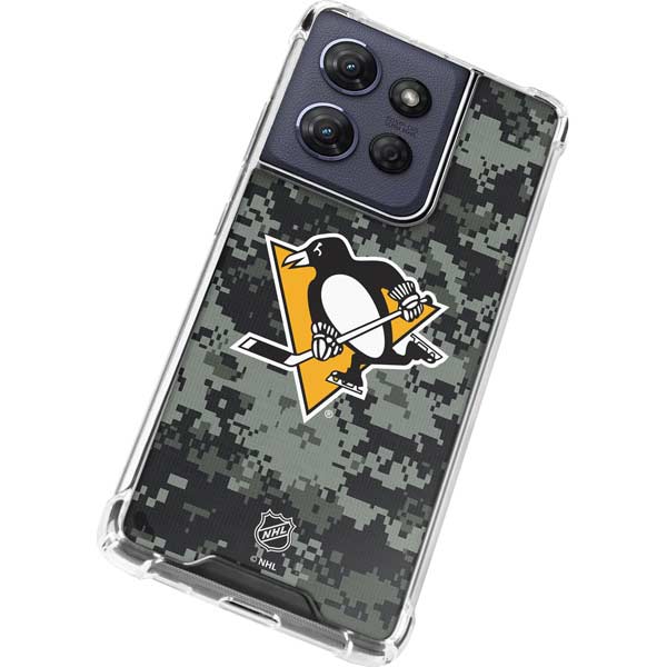 NHL Pittsburgh Penguins Camo Moto G Power 5G (2025) Clear Case
