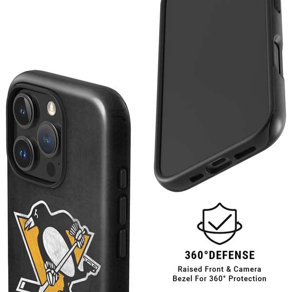 NHL Pittsburgh Penguins Distressed iPhone 16 Pro Max Magsafe Impact Case