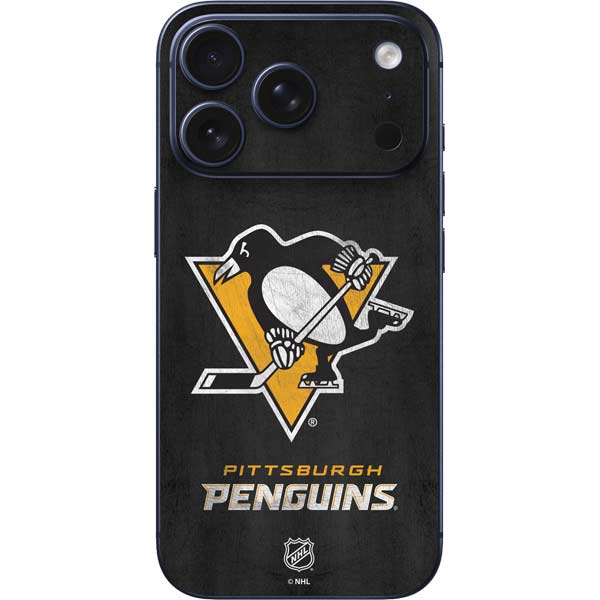 NHL Pittsburgh Penguins Distressed iPhone 17 Pro Max Skin