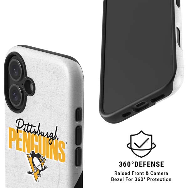 NHL Pittsburgh Penguins Script iPhone 16 Magsafe Impact Case