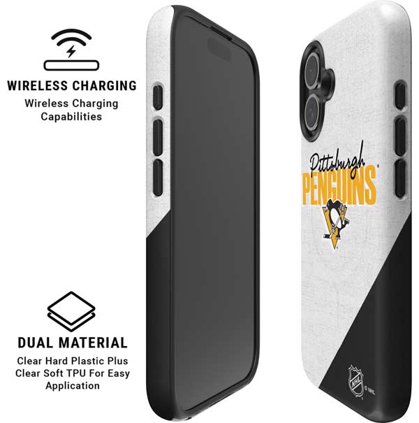 NHL Pittsburgh Penguins Script iPhone 16 Magsafe Impact Case