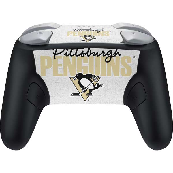 NHL Pittsburgh Penguins Script Nintendo Switch 2 (2025) Pro Controller Skin