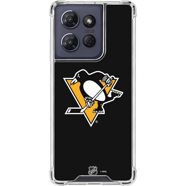 NHL Pittsburgh Penguins Solid Background Moto G Play 5G (2025) Clear Case