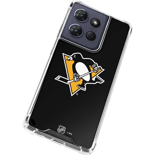 NHL Pittsburgh Penguins Solid Background Moto G Play 5G (2025) Clear Case