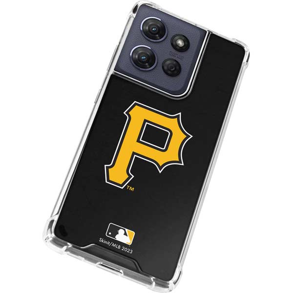 MLB Pittsburgh Pirates - Solid Distressed Moto G Play 5G (2025) Clear Case