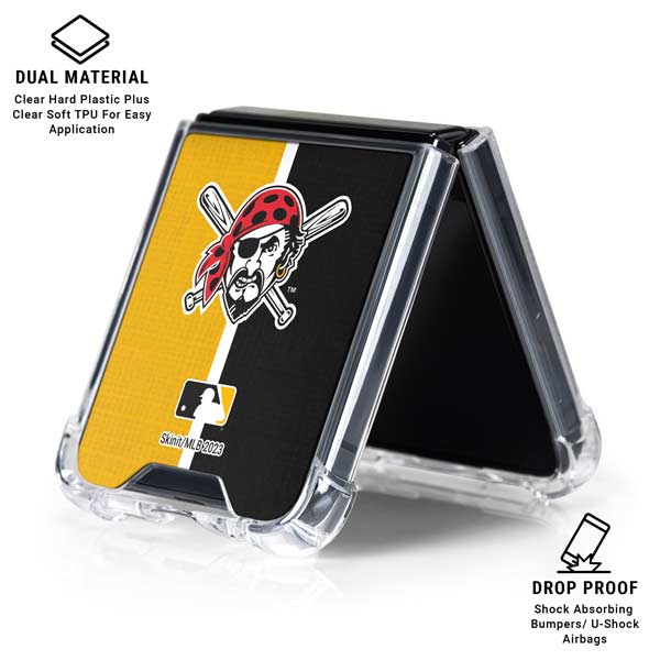 MLB Pittsburgh Pirates Split Galaxy Z Flip7 Clear Case