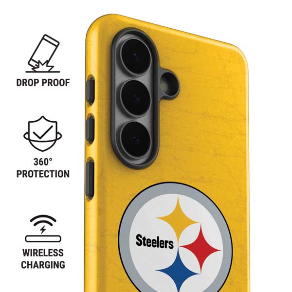 NFL Pittsburgh Steelers - Alternate Distressed Galaxy S26 Impact Case