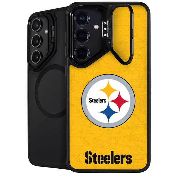 NFL Pittsburgh Steelers - Alternate Distressed Galaxy S26 Plus Kickstand Case