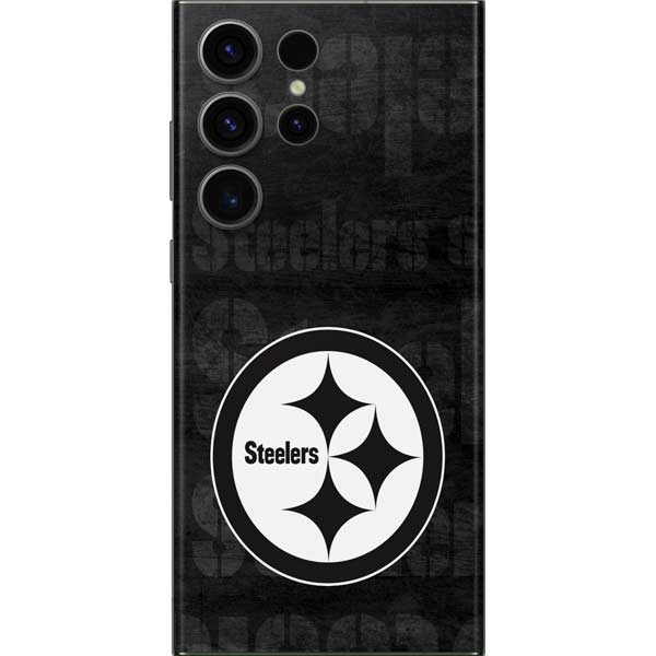 NFL Pittsburgh Steelers Black & White Galaxy Skins