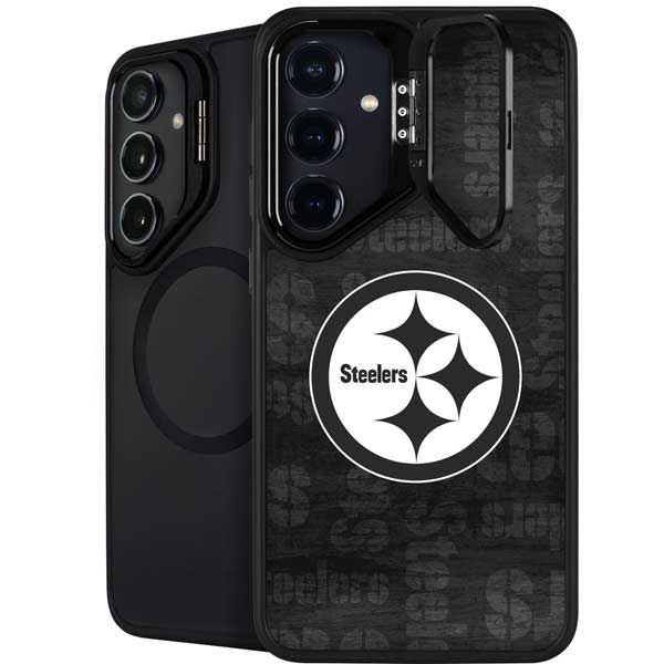 NFL Pittsburgh Steelers Black & White Galaxy S26 Plus Kickstand Case