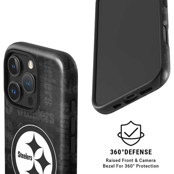 NFL Pittsburgh Steelers Black & White iPhone 16 Pro Max Magsafe Impact Case