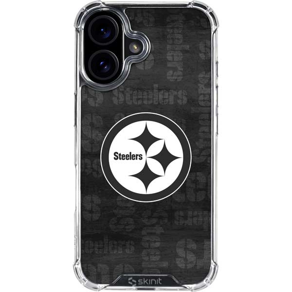 NFL Pittsburgh Steelers Black & White iPhone 17 Clear Case