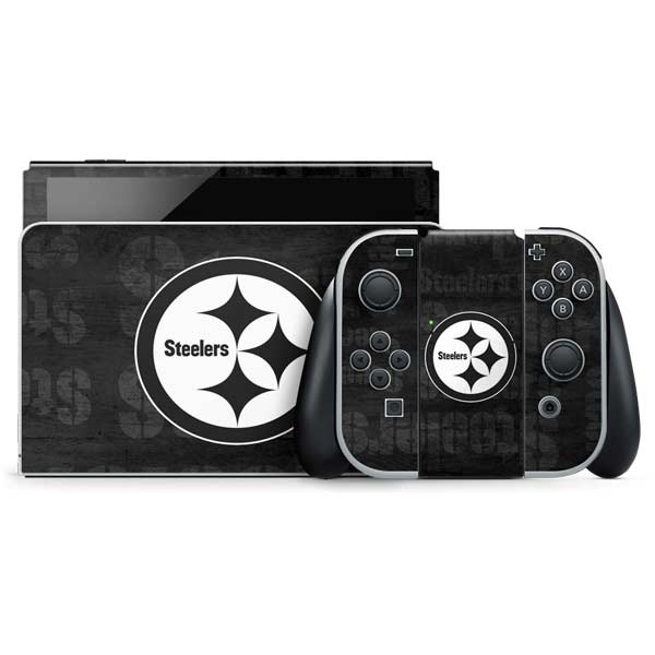 NFL Pittsburgh Steelers Black & White Nintendo Skins