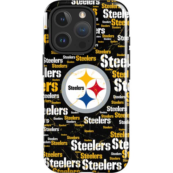 NFL Pittsburgh Steelers Black Blast iPhone 16 Pro Max Magsafe Impact Case