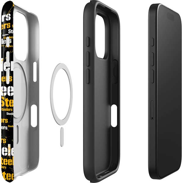 NFL Pittsburgh Steelers Black Blast iPhone 16 Pro Max Magsafe Impact Case