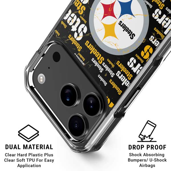 NFL Pittsburgh Steelers Black Blast iPhone 17 Pro Max MagSafe Case