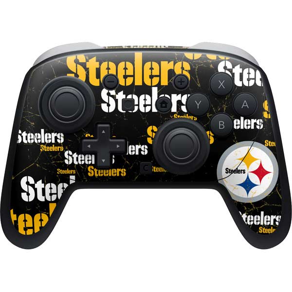 NFL Pittsburgh Steelers Black Blast Nintendo Skins