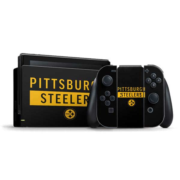 NFL Pittsburgh Steelers Black Performance Series Nintendo Skins
