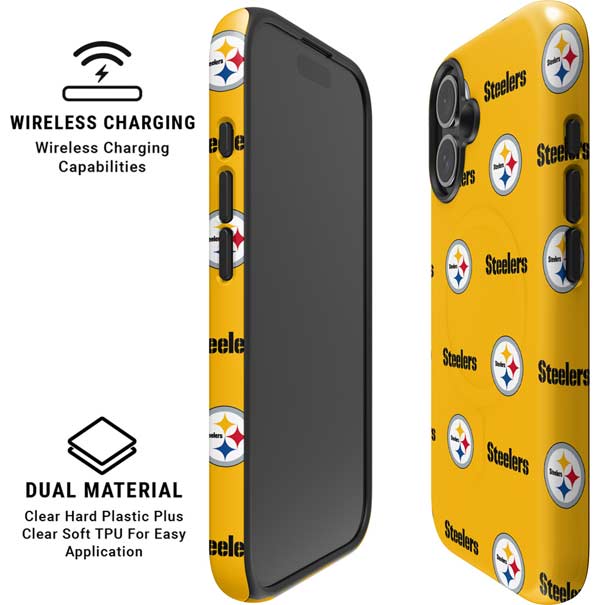 NFL Pittsburgh Steelers Blitz Series iPhone 16 Plus Magsafe Impact Case