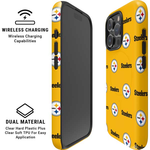 NFL Pittsburgh Steelers Blitz Series iPhone 16 Pro Max Magsafe Impact Case