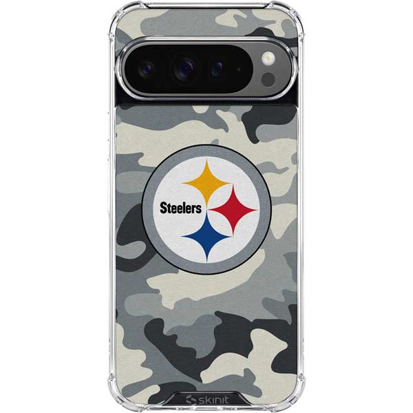 NFL Pittsburgh Steelers Camo Google Pixel 10 Pro XL Clear Case