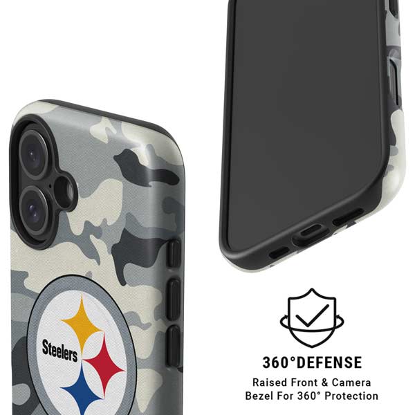 NFL Pittsburgh Steelers Camo iPhone 16 Magsafe Impact Case