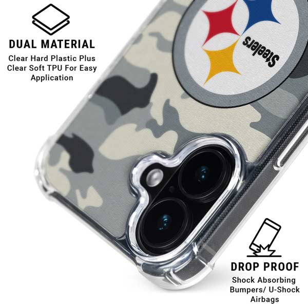 NFL Pittsburgh Steelers Camo iPhone 17 MagSafe Case