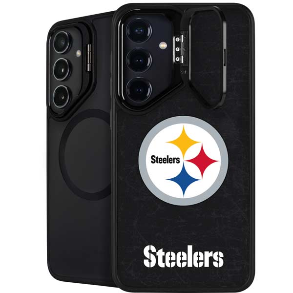 NFL Pittsburgh Steelers Distressed Galaxy S26 Plus Kickstand Case