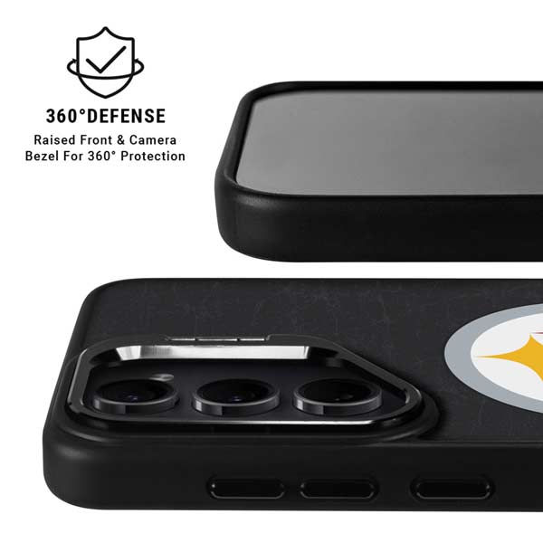 NFL Pittsburgh Steelers Distressed Galaxy S26 Plus Kickstand Case
