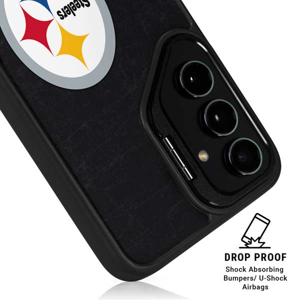 NFL Pittsburgh Steelers Distressed Galaxy S26 Plus Kickstand Case