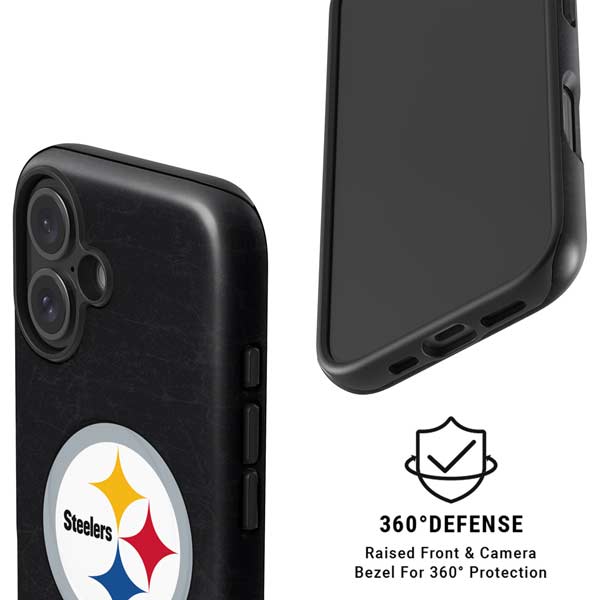 NFL Pittsburgh Steelers Distressed iPhone 16 Plus Magsafe Impact Case