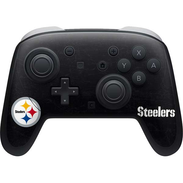 NFL Pittsburgh Steelers Distressed Nintendo Switch 2 (2025) Pro Controller Skin