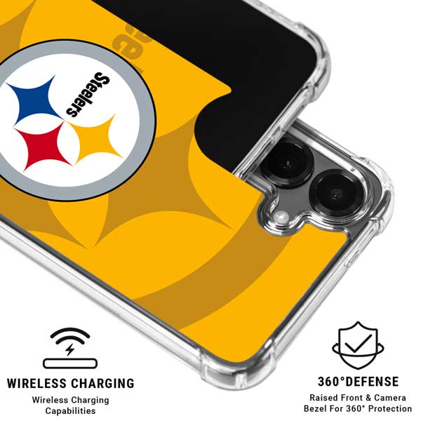NFL Pittsburgh Steelers Double Vision Galaxy S26 Clear Case