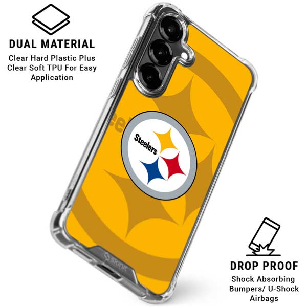 NFL Pittsburgh Steelers Double Vision Galaxy S26 Clear Case