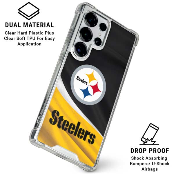 NFL Pittsburgh Steelers Galaxy S25 Ultra Clear Case