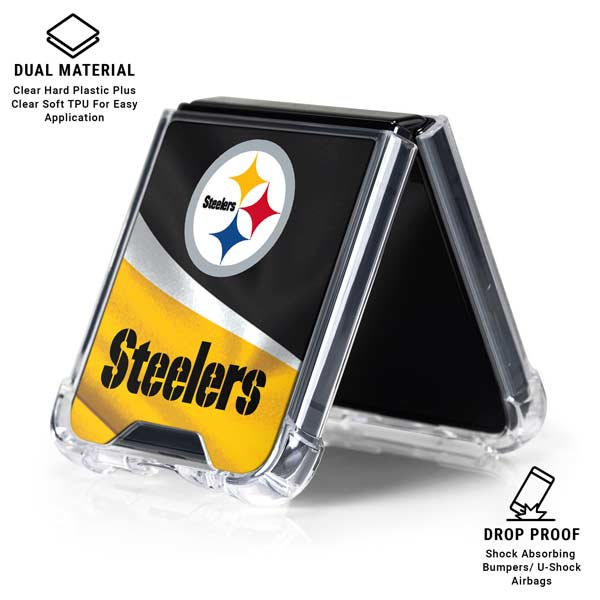 NFL Pittsburgh Steelers Galaxy Z Flip7 Clear Case