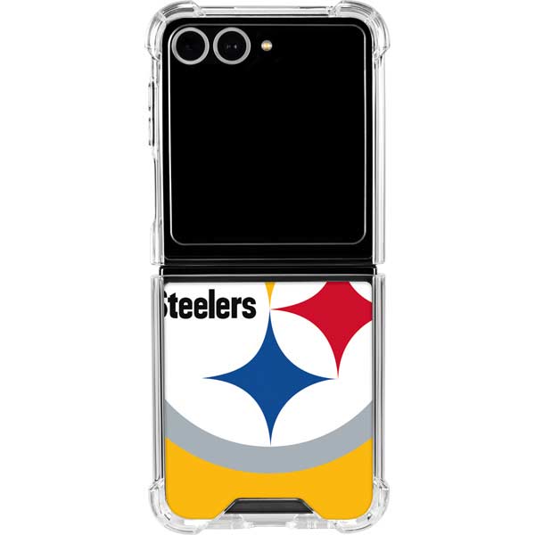 NFL Pittsburgh Steelers Large Logo Galaxy Z Flip7 Clear Case