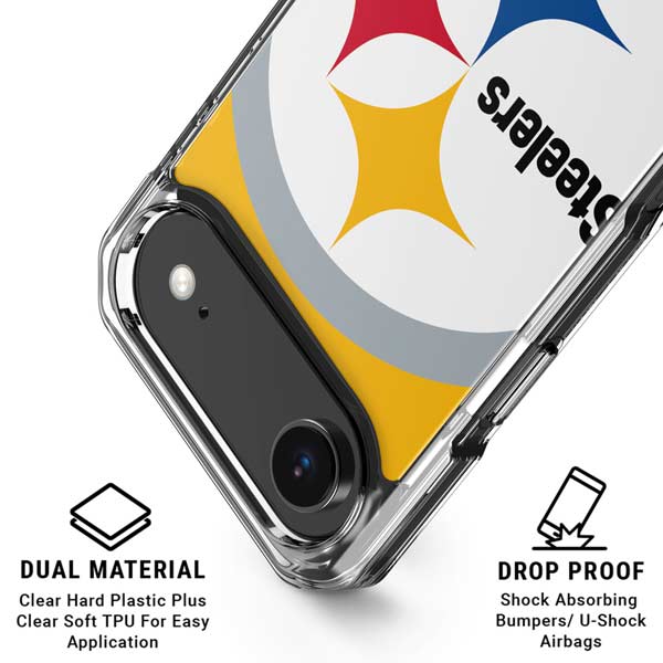 NFL Pittsburgh Steelers Large Logo iPhone 17 Air Clear Case
