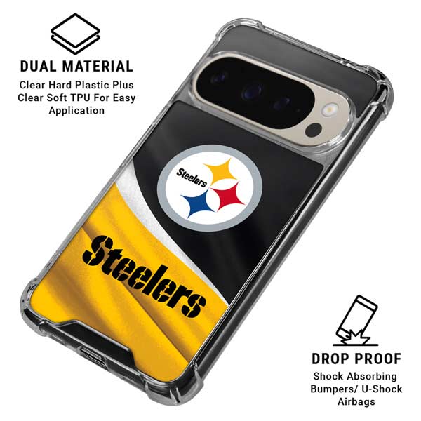 NFL Pittsburgh Steelers Pixel 9 Pro XL Clear Case