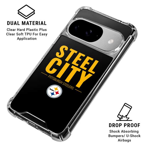 NFL Pittsburgh Steelers Team Motto Google Pixel 10 Clear Case