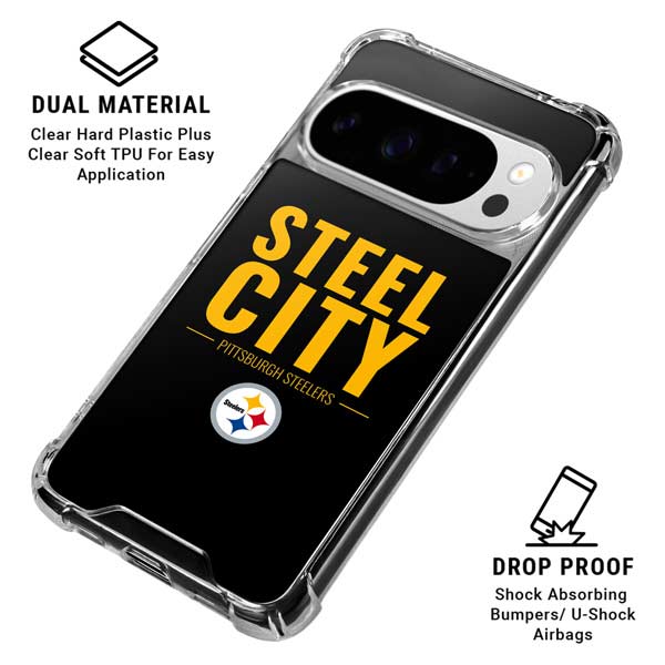 NFL Pittsburgh Steelers Team Motto Google Pixel 10 Pro XL Clear Case