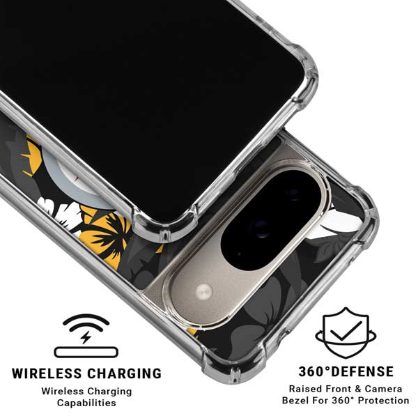 NFL Pittsburgh Steelers Tropical Print Google Pixel 10 Clear Case