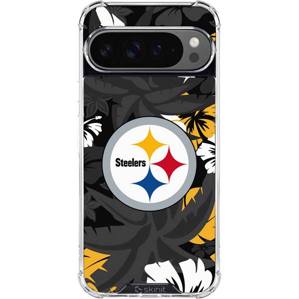 NFL Pittsburgh Steelers Tropical Print Google Pixel 10 Pro XL Clear Case
