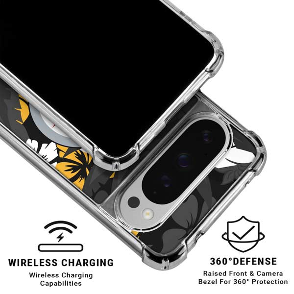 NFL Pittsburgh Steelers Tropical Print Google Pixel 10 Pro XL Clear Case