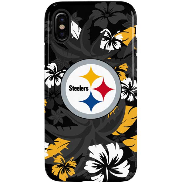 NFL Pittsburgh Steelers Tropical Print iPhone XS Pro Case