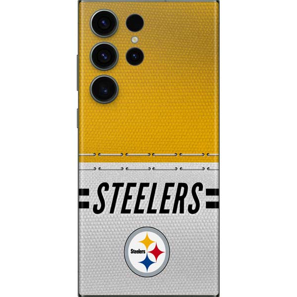 NFL Pittsburgh Steelers White Striped Galaxy Skins