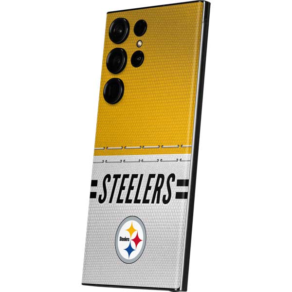 NFL Pittsburgh Steelers White Striped Galaxy Skins