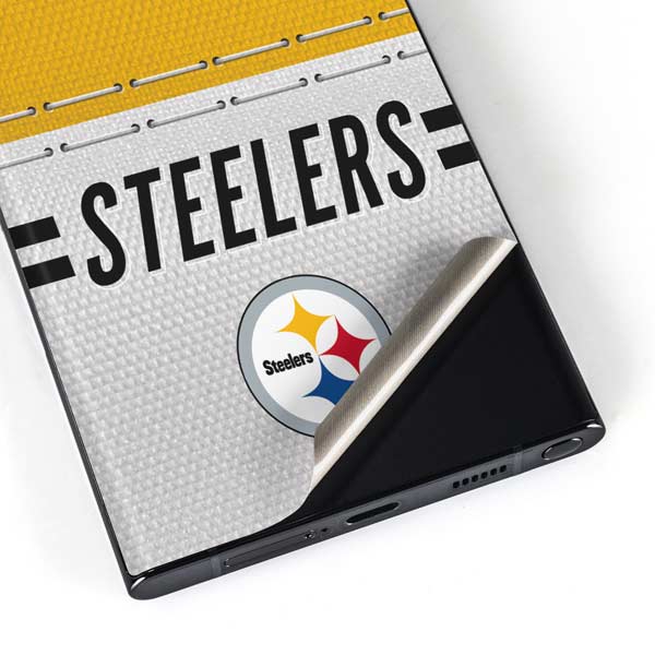 NFL Pittsburgh Steelers White Striped Galaxy Skins